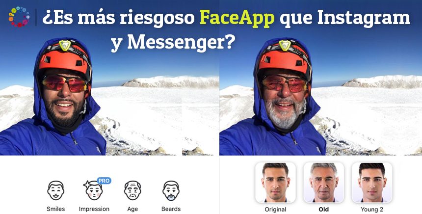 ¿Es más riesgosa FaceApp que Instagram o Facebook Messenger?