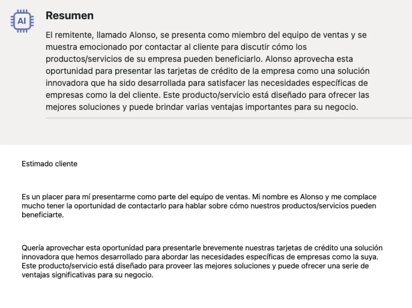 Resumen inteligente de correo con inteligencia artificial