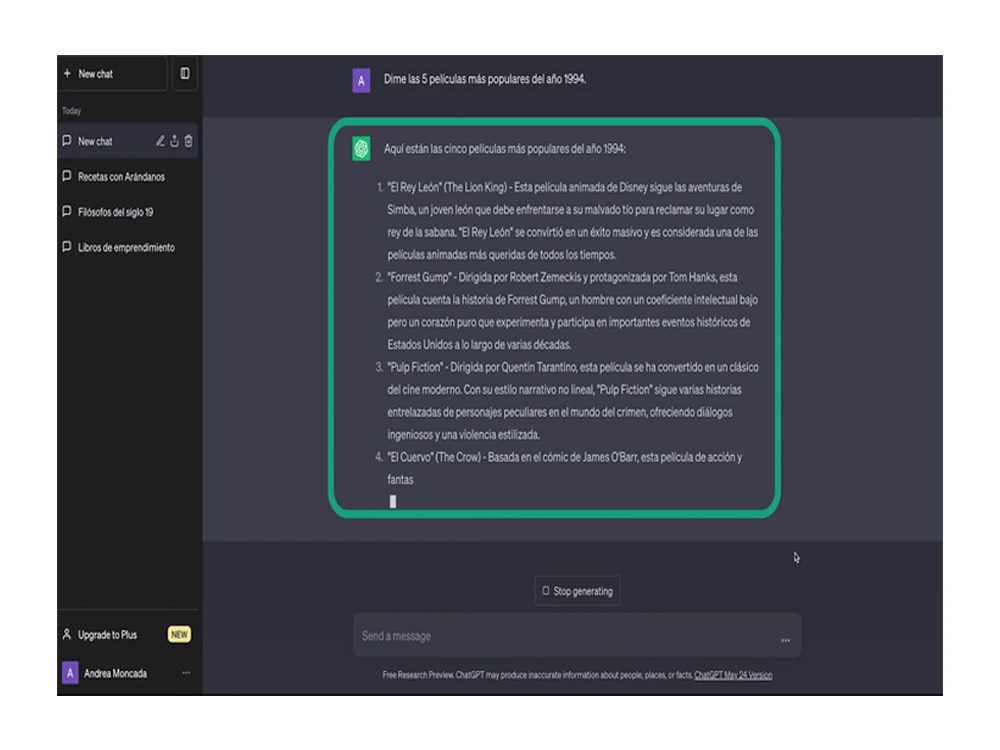 Chat GPT como herramienta de IA de generación de texto