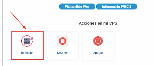 ¿Cómo realizar el reinicio o reboot para completar el upgrade de mi VPS? - Soluciones NEUBOX