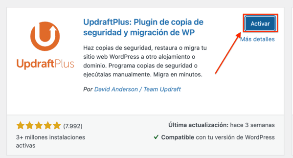Activar plugin