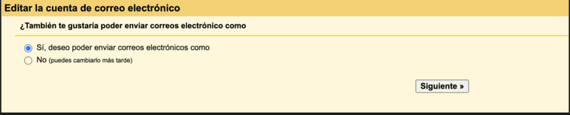 Editar cuenta de correo